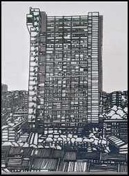 Trellick Tower linear 3D print